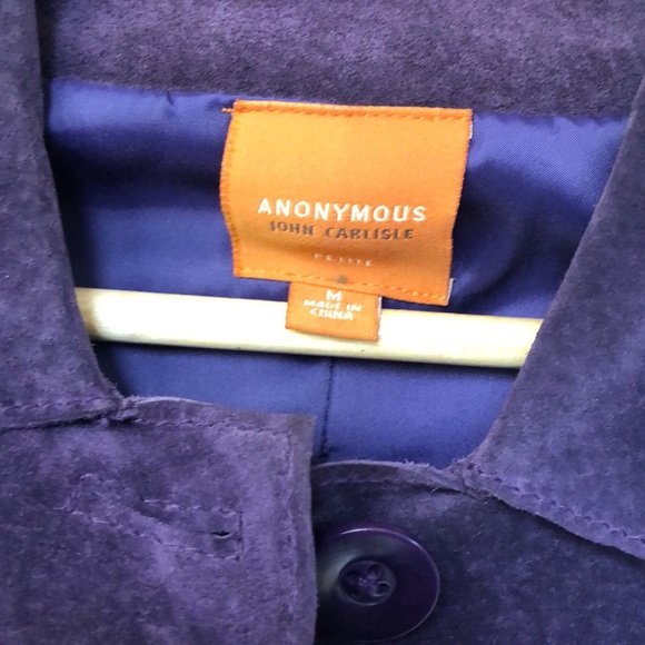 Suede purple coat by John Carlisle - Picture 4 of 9